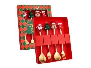 4-delige Kerst Bestek Set